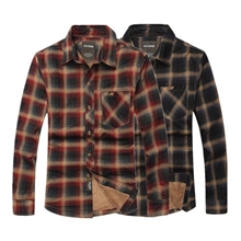 衬衫男AFSJEEP男士加绒格子长袖衬衣男式衬衫男装吉普厂家991