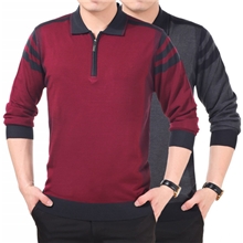 2013秋装金利来男装正品男士长袖T恤中老年长袖体恤衫