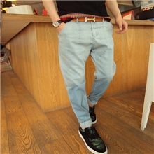男装批发2013秋款les林弯弯裤子时尚修身洗水牛仔裤男韩版潮裤