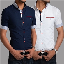 2013年夏装新品时尚修身男式短袖衬衫韩版男士衬衫时尚衬衣男