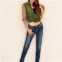 Q之一族代加工国内某大品牌尾货显瘦修身女装弹力牛仔小脚铅笔裤