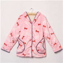 包邮可爱蝴蝶结双层夹棉棉袄秋冬季超柔珊瑚绒夹棉保暖家居服