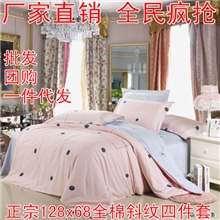 厂家直销家纺4件套全棉斜纹印花四件套批发纯棉四件套