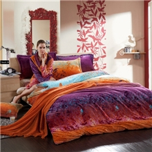 秋冬新款双面法莱绒保暖四件套素色双拼珊瑚绒加厚被套批发