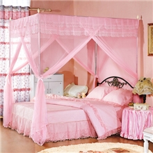 供应蚊帐三开门不锈钢25管加厚管雪纺加密蚊帐网商加盟一件代发