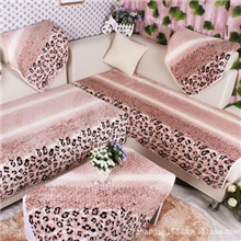【米莱娅】绗缝新款法兰绒豹纹沙发垫坐垫爆款厂家直供大量供应