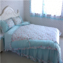 全棉斜纹床上用品四件套淑女韩国田园公主三/四件套床品田园花色