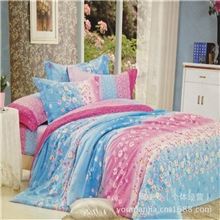 活性斜纹印花纯棉四件套批发国际家纺城优漫家床上用品特价供货