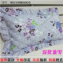 韩版花边枕套批发花色多样尺寸定做钻石绒枕套厂家仿全棉枕套