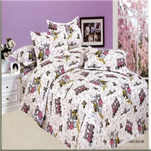 批发供应床上用品桃皮绒泡泡棉印花四件套2013年新款