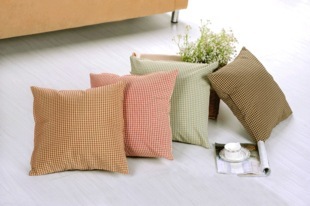 【虎鱼靠垫】纯色小格子简约床头沙发家居抱枕靠枕多色不含芯