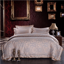 心永恒家纺竹棉提花床盖式床上四件套婚庆床品永恒维也纳