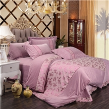 心永恒家纺床上用品天鹅绒提花四件套加厚保暖超柔花恋欣然