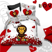 2013新款活性卡通套件大嘴床品纯全棉动漫四件套猴子大全