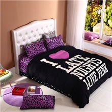 超柔天鹅绒韩版黑色的秘密维多利亚的秘密PINK床单床笠四件套