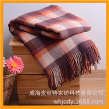精品羊毛毯纯羊毛厂家批发毛毯绒毯毯子双人出口腈纶毯子