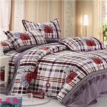 厂家自销活性印花天鹅绒四件套货号658床单被套枕套批发团购