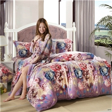 [荐]法莱绒四件套时尚加厚珊瑚绒法莱绒床单床笠四件套床上用品
