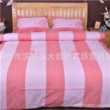 厂家供应批发不起球不退色手工全棉纯棉老粗布四件套