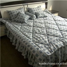 长期现货供应出口全涤/涤棉提花床上用品套件7件套