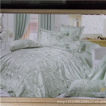 厂家直销新款床上用品全棉丝加绵大提花床上用品四件套