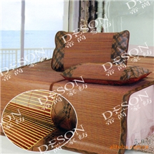 供应床上用品加工批发碳化方格竹席凉席三件套特价清仓