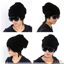 2012韩版热卖男女情侣毛线帽子成年毛线帽【双面两用可当围脖】