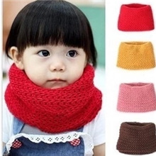 秋冬2013韩版新款幼儿针织毛线糖果色网格围脖宝宝儿童棉线围巾