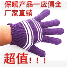 冬天针织手套厂家手套批发魔术全指保暖手套低价保暖手套