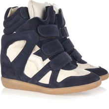 女鞋批发IsabelMarant刘嘉玲同款真皮休闲内增高女鞋运动鞋高帮