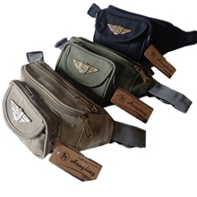 厂家男士优质帆布腰包单肩斜挎男女包多功能腰包批发户外腰包