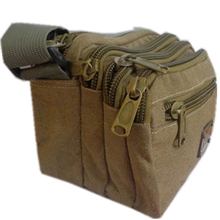 多功能户外旅行腰包帆布包六条拉链男士腰包厂家直销五层帆布包