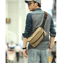 韩版时尚新款男士潮流复古包帆布小胸经典爆款品味胸包男士包包