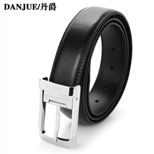 2013新丹爵正品双面二层牛皮男士针扣腰带礼盒装厂家直销