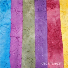 德彩工厂专业提供人造棉洒金烫金加工