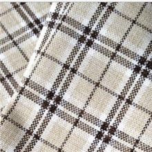 色织小方格麻布沙发布车套布，软包布，灰，咖啡，米三色