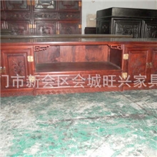 红木古典中式实木家具非洲红檀四季花电视柜地柜储物柜