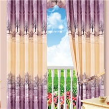 窗帘布批发布艺窗帘爆款遮光布发财树5202灰双