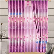 绍兴柯桥窗帘布窗帘批发布艺窗帘黑丝全遮光双面印花8131紫