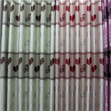 最新款欧式提花遮光窗帘布批发绍兴窗帘批发三色阳离子提花