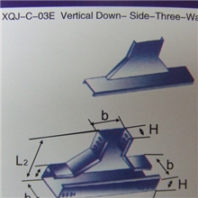 下边垂直三通200*100*1.2