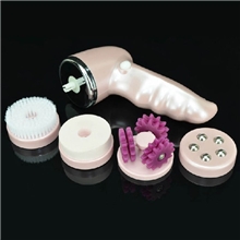 防水充电洁面仪毛孔清洁器+按摩器+瘦脸器+粉扑器四个头TS0815