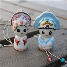 风铃挂门饰日式陶瓷郎才女貌饰品晴天娃娃婚庆礼物可定字