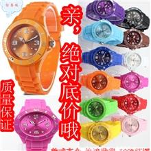 广东、浙江硅胶表供应正品ICE表盘面内容可定制手表走时精准