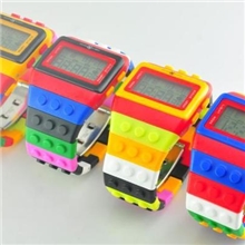 彩虹积木LED电子表厂家直销韩国时尚电子表颜色多可选择可混批