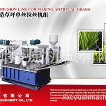 扁丝拉丝机，塑料拉丝机，草坪生产线，人造草坪单丝机。
