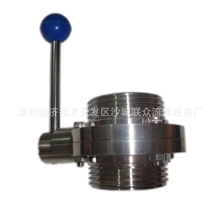 流体设备不锈钢蝶阀卫生级蝶阀手动螺纹蝶阀