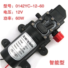 12V隔膜水泵电动高压洗车机水泵微型隔膜泵12V60W