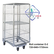 C-2型全封闭物流台车，四面载物台车，带门，出口欧洲，厂家直销