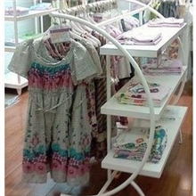 特价服装货架中岛落地架展示架白色半圆月亮架童装货架